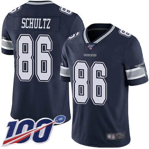 Men Dallas Cowboys Limited Navy Blue Dalton Schultz Home #86 100th Season Vapor Untouchable NFL Jersey->youth nfl jersey->Youth Jersey